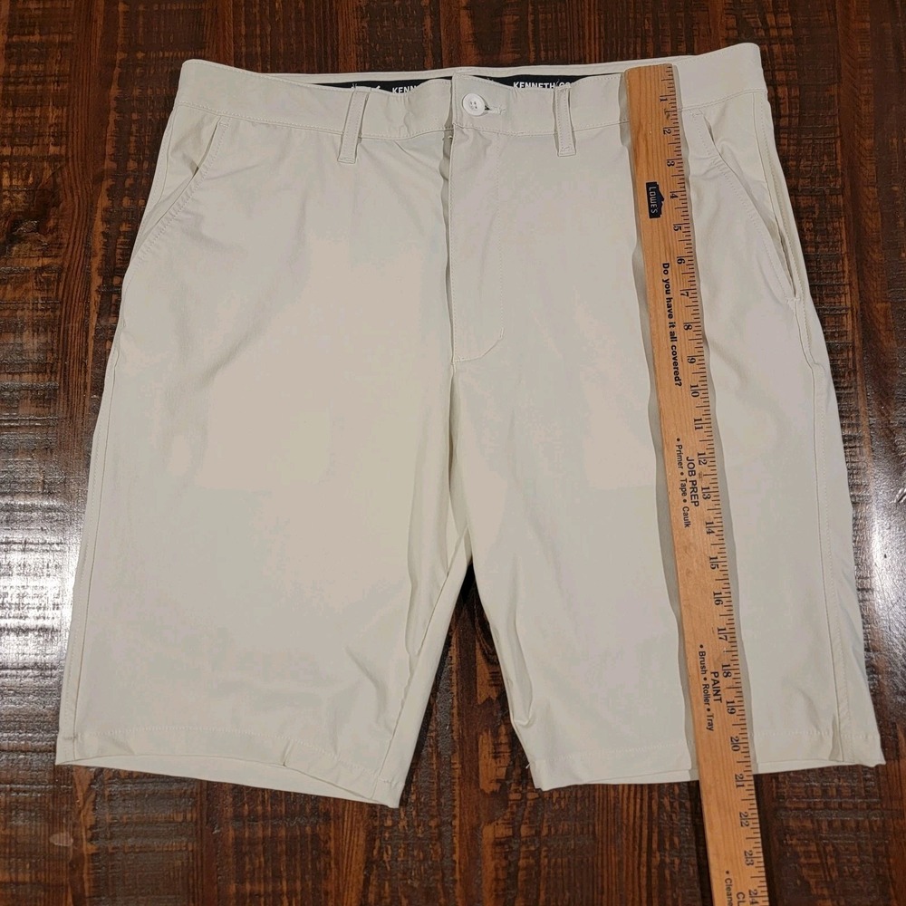 Kenneth Cole Golf Shorts Lightweight Wicking Nylon Stretch UPF 50+ Tan 36